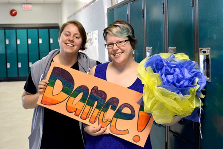 Teacher sponsors of Guildford Park Secondary's Gay-Straight Alliance club Heather Kelley, left, and Colline Coe helped organized the Surrey School District's first-ever 'Pride Prom.'