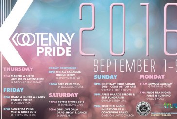 Kootenay Pride Event Listings: September 1 – 5, 2016