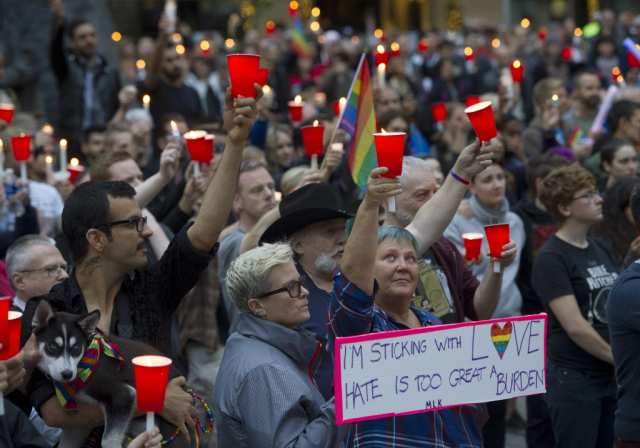 'It's pain. Confusion': Emotions run high at Vancouver vigil for Orlando victims